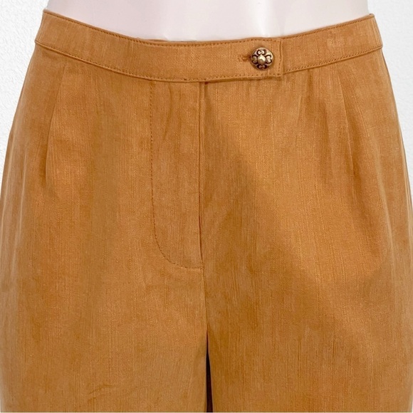 Vintage Nancy Bolen City Girl Barrel Blokecore Pleated Trousers SZ 10 Carmel - Picture 6 of 7